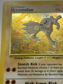 Hitmonlee 7/62 Base Set Fossil Set Holo Pokemon Card | LP - Image 5