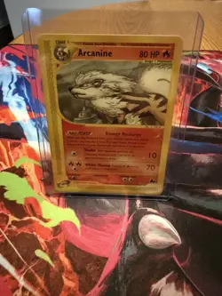Rare 2003 Pokemon Skyridge Arcanine Non-Holo Card 3/144 NM Vintage - Image 1