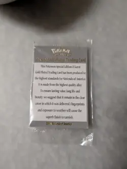 Pikachu 1999 Pokemon 23K Gold-Plated Burger King Nintendo Trading Card No Box - Image 3