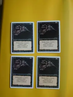 Terror. Playset Instant Revised. Old Vintage. Magic the Gathering 4 Card. - Image 1