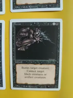 Terror. Playset Instant Revised. Old Vintage. Magic the Gathering 4 Card. - Image 2
