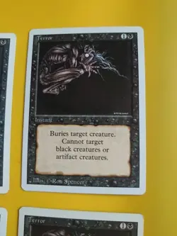 Terror. Playset Instant Revised. Old Vintage. Magic the Gathering 4 Card. - Image 3