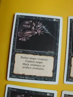 Terror. Playset Instant Revised. Old Vintage. Magic the Gathering 4 Card. - Image 4