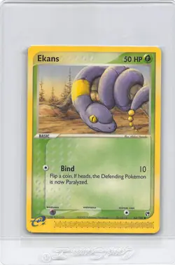 EKANS 64/100 - NON-HOLO COMMON - EX Sandstorm - EReader Pokemon Card - NM - Image 1