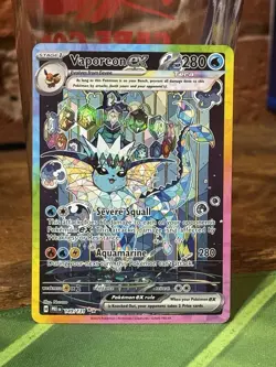 Pokemon TCG Vaporeon EX Prismatic Evolutions Special Illustration Card 149/131 - Image 1