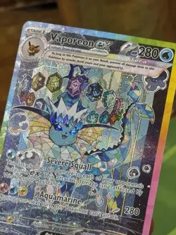 Pokemon TCG Vaporeon EX Prismatic Evolutions Special Illustration Card 149/131 - Image 3