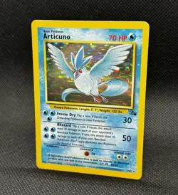 Pokemon TCG Articuno Fossil Holo Unlimited Rare Card 2/62 LP Condition - Image 2