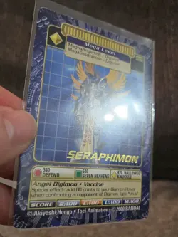 Digimon Digi Battle Card Seraphimon BO-150 Series 3 Gold Lettering 2000 NM/LP - Image 3