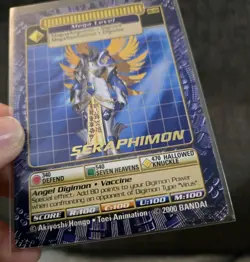 Digimon Digi Battle Card Seraphimon BO-150 Series 3 Gold Lettering 2000 NM/LP - Image 5