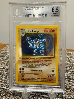 #8 Machamp Holo Rare 1st Edition Card | 1999 Pokemon | BGS 8.5 (NM-MT+) - Image 1
