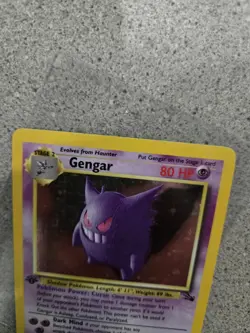 1st Edition Fossil Gengar Holographic Pokemon Card Original - Image 4