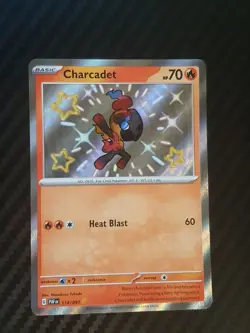 Charcadet 114/091 - S&V Paldean Fates - Baby Shiny Rare Pokemon TCG English Card - Image 1