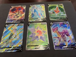 Set Of 6 Full Art V Cards Near Mint Pokemon TCG Holo Boltund Rotom Starmie More - Image 3