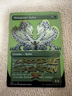 MTG Magic Managorger Hydra FOIL 1 Signed Proof Secret Lair SLD Crocodile Jackson - Image 1