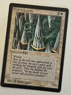 Magic the Gathering MTG Beta Wall of Swords LP (Beta Bob) - Image 1