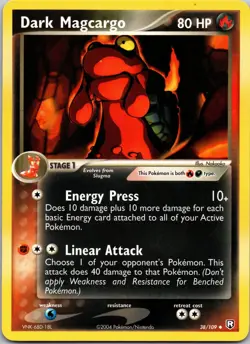 Dark Magcargo 38/109 Uncommon Team Rocket Returns NM Pokemon TCG - Image 1