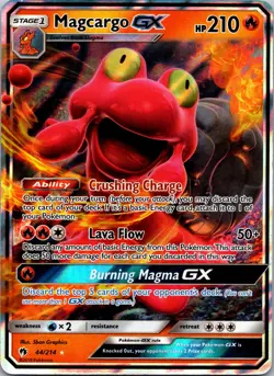 Magcargo GX 44/214 SM - Lost Thunder LP Pokemon TCG - Image 1