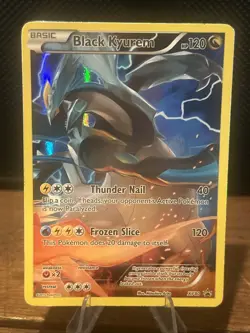 Pokemon TCG Black Kyurem XY80 Full Art Black Star Holo - Image 1