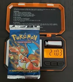 Pokemon Base Set Unlimited Booster Pack HEAVY 21.03g Charizard Art - Image 1