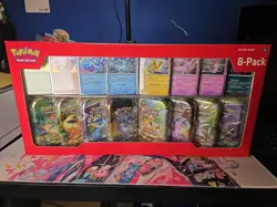 Pokemon TCG Prismatic Evolutions Mini Tin Set Costco New Sealed 8 Pack - Image 1