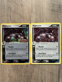 Pokemon TCG Mightyena Holo Rare + Reverse Holo Rare Power Keepers 18/108 - Image 1
