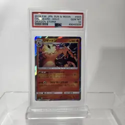 PSA 10 JAPANESE POKEMON 2018 DRAGON BOLT CHARIZARD HOLO RARE #003🔥 - Image 1