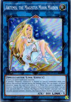 Artemis, The Magistus Moon Maiden RA01-EN049 Yu-Gi-Oh! Light Play 1st Edition - Image 1