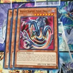 3x Wicked Serpent Night Dragon Playset- Yugioh - Image 1
