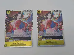 Lot 2 Boa Hancock OP14-112 SR The Azure Sea’s Seven Foil One Piece TCG English - Image 1