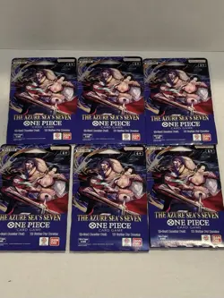 (6) One Piece TCG: The Azure Sea's Seven Sleeved Booster OP-14 English. - Image 1