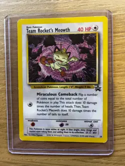 Team Rocket's Meowth | Black Star Promo 18 | LP | Non-Holo Pokemon Card - Image 1