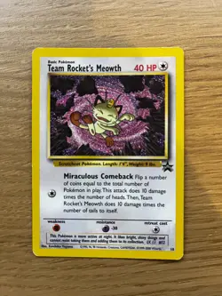 Team Rocket's Meowth | Black Star Promo 18 | LP | Non-Holo Pokemon Card - Image 2