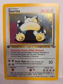 Snorlax 11/64 1999 Jungle Set Holo 1st Edition Pokemon Card - Image 1
