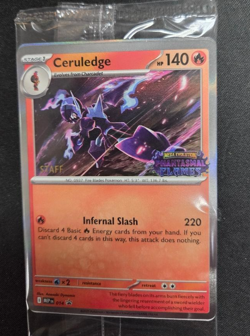 Pokemon Phantasmal Flames Prerelease Staff Promo Cards Sealed Set of 4 Sealed - Image 1