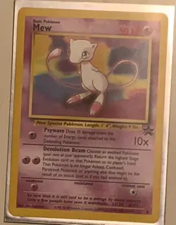 Pokemon Mew Black Star Promo Card From The Basic Set 1995 - Image 1