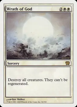 Wrath of God 9th Edition HEAVILY PLD White Rare MAGIC GATHERING CARD ABUGames - Image 1