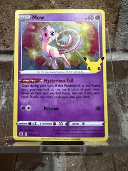 Mew Holo 11/25 Celebrations Pokemon TCG Single Card ENGLISH NM - Image 1