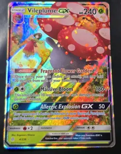 Vileplume GX 4/236 Pokemon Cosmic Eclipse Rare GX Near Mint Card NM 1 - Image 1