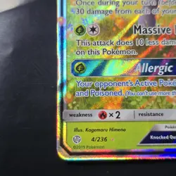 Vileplume GX 4/236 Pokemon Cosmic Eclipse Rare GX Near Mint Card NM 1 - Image 3