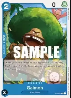 OP03-043 Gaimon Common One Piece TCG Card OP03 Pillars of Strength - Image 1