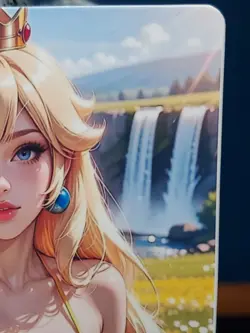 1/1 Only 1 Made Princess Peach Waterfall Mario Customs Waifu Card Size 5x3.5 - Image 3