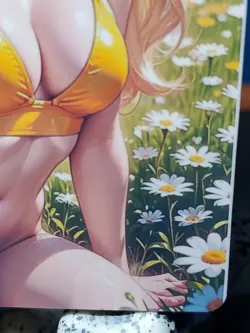 1/1 Only 1 Made Princess Peach Waterfall Mario Customs Waifu Card Size 5x3.5 - Image 4