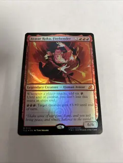 Avatar Roku Firebender Foil Card #0112 MTG LP - Image 1
