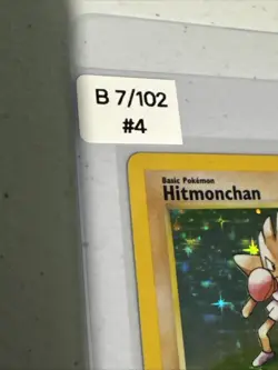 * Hitmonchan - 7/102 - Pokemon Base Set Unlimited Holo Rare Card WOTC Vintage MP - Image 3