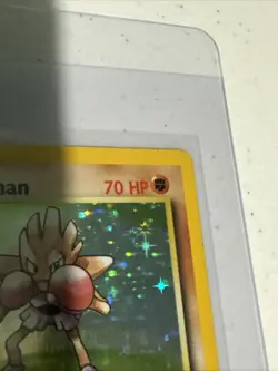 * Hitmonchan - 7/102 - Pokemon Base Set Unlimited Holo Rare Card WOTC Vintage MP - Image 4