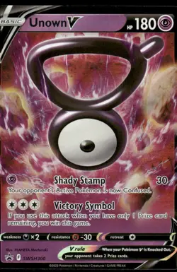 Pokemon Cards Unown V SWSH300 Sword & Shield Holofoil Promo NM - Image 1