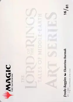 Frodo Baggins Art Card (/81), #16, LTR , Reg, Art Series - NM - Image 2
