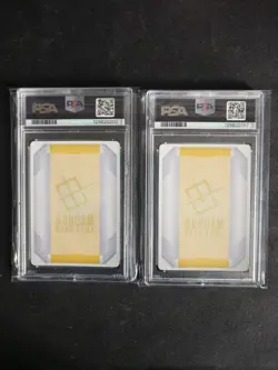 Gundam Card Game Lacus Clyne EX-RP002 PSA 10 + EX Base Freedom EX-BP002 PSA 10 - Image 2