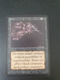 -- MTG Magic Card - Terror - ALPHA EX - Image 1