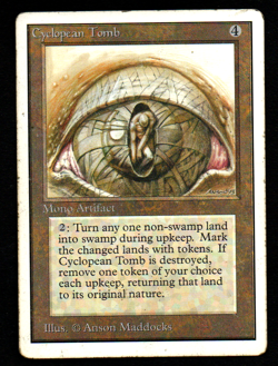 LRUSH ENGLISH Cyclopean Tomb Unlimited Played MTG Magic - Image 1